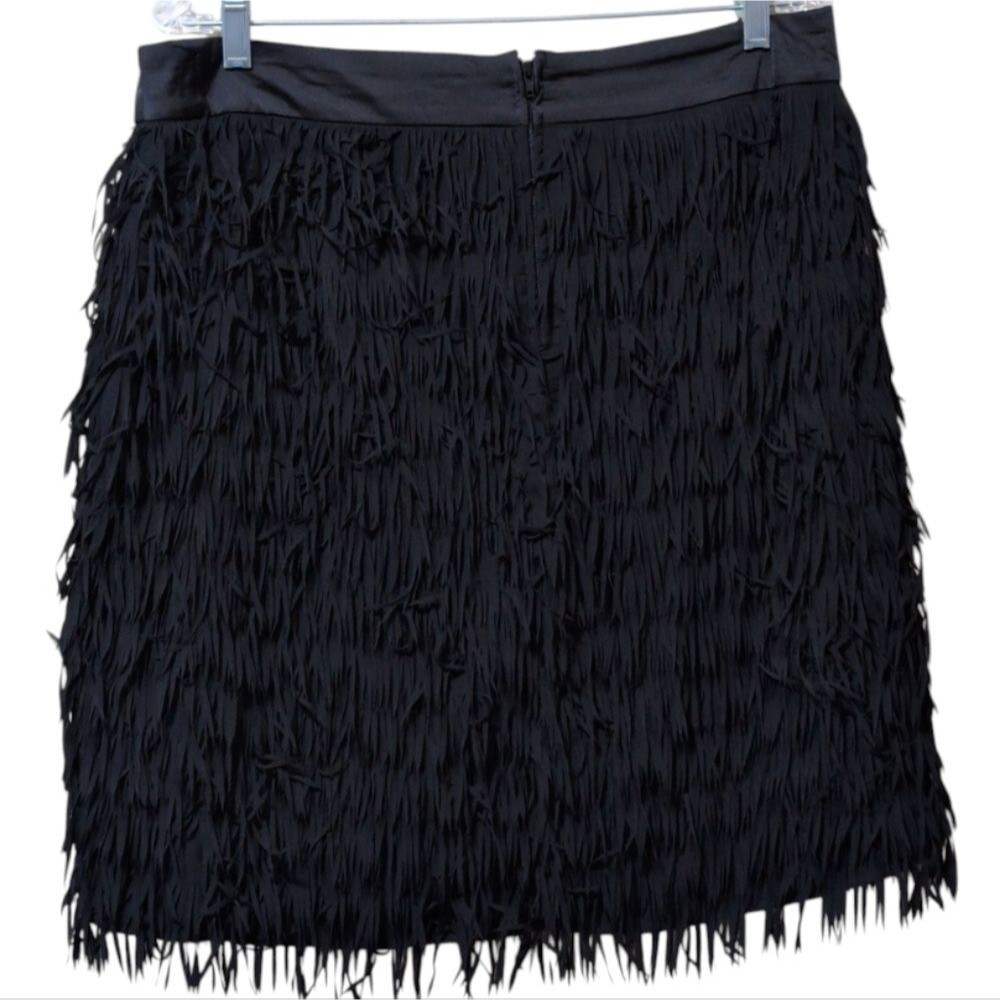 Torrid Black Fringe Flapper Skirt Lined Size 12 short flirty holiday night out